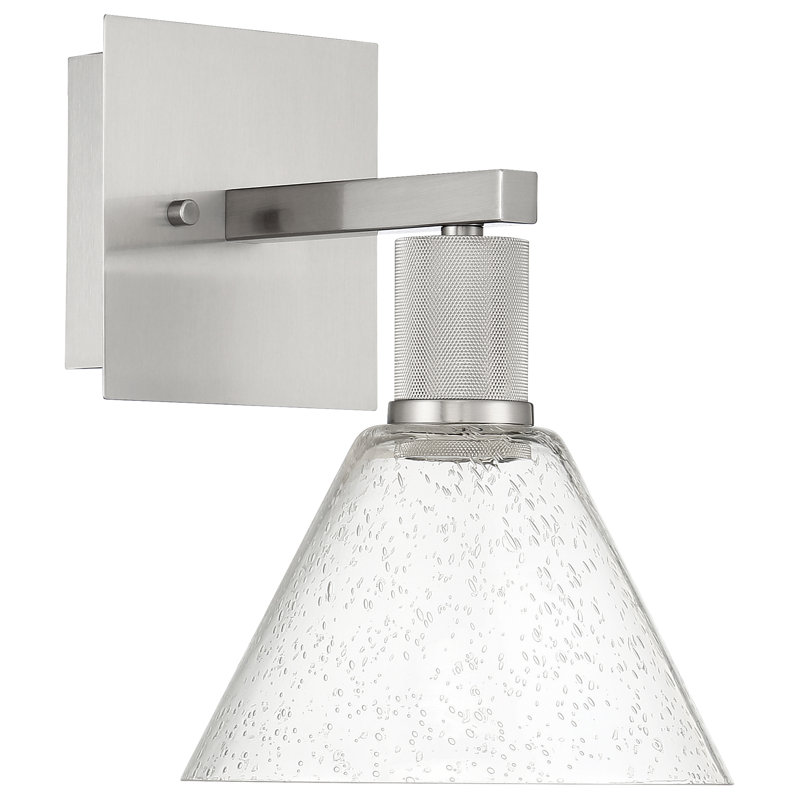 Southglenn Steel Armed Sconce, Brushed Steel