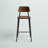 Cutler Industrial Barstool with Rustic Wood Seat