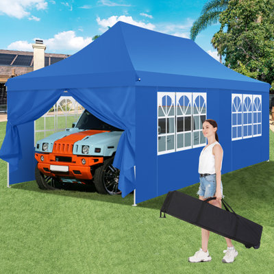 Auvent 10 x 20 avec 6 parois latérales amovibles et auvent imperméable pour le mariage