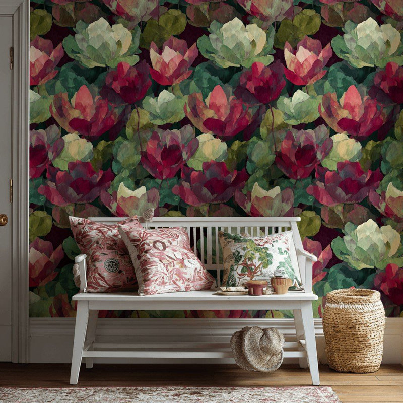 Papier peint floral avec aquarelle floral