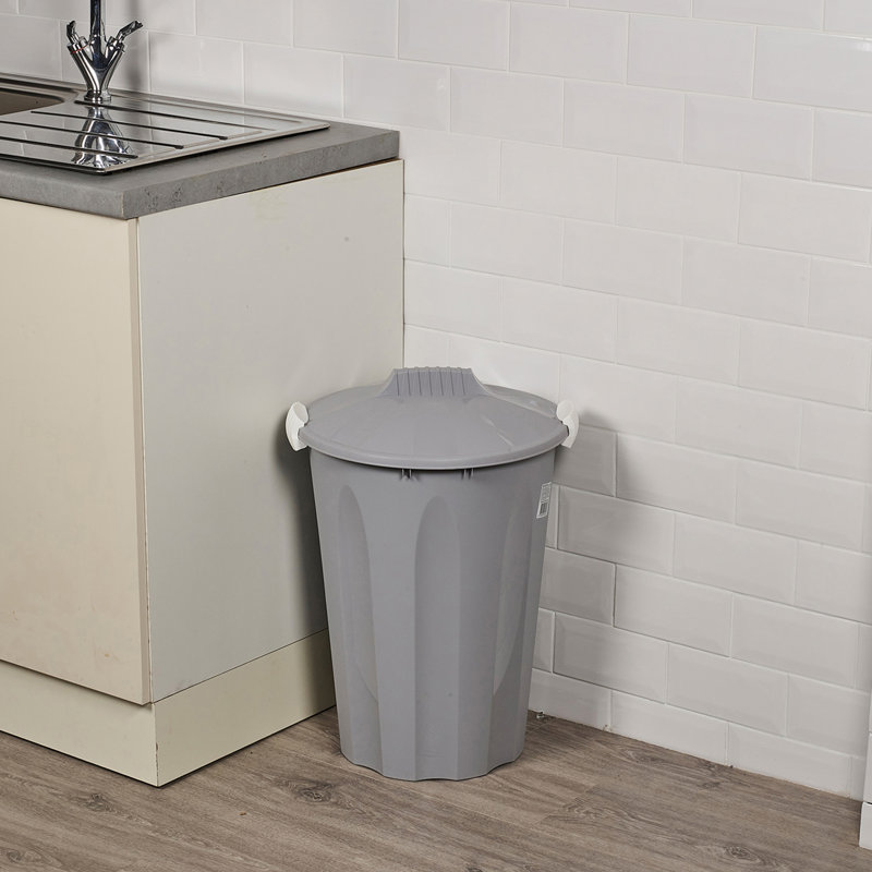 Shelmerdine 40 Litre Rubbish Bin, Grey