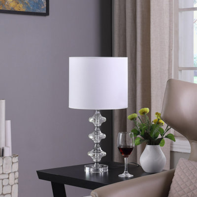 Lampe de table argentée 22,5 "Valencia