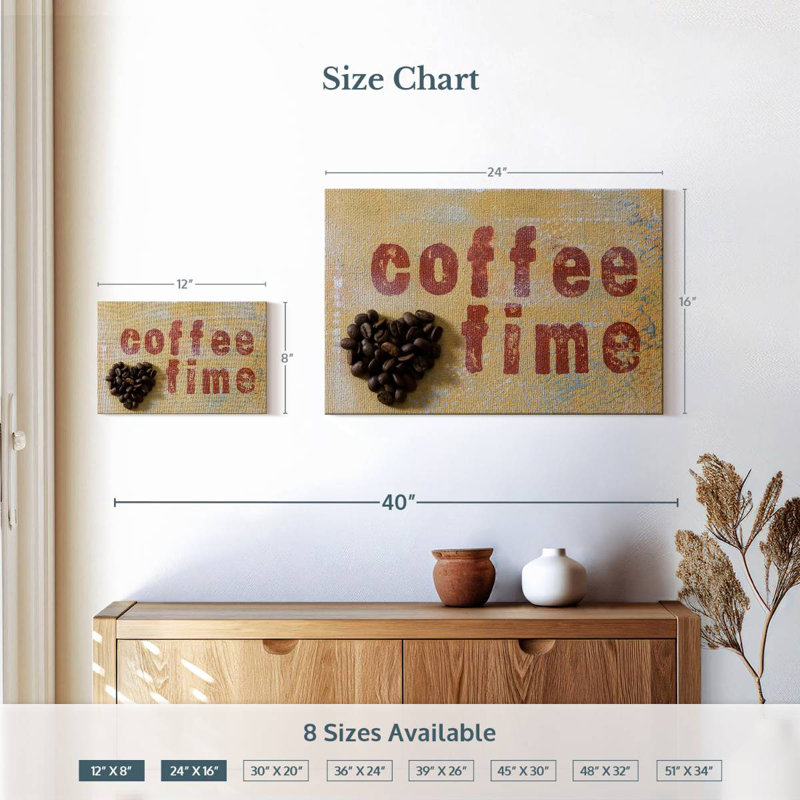 Tergel Coffee Time Typography, 16" H x 24" W