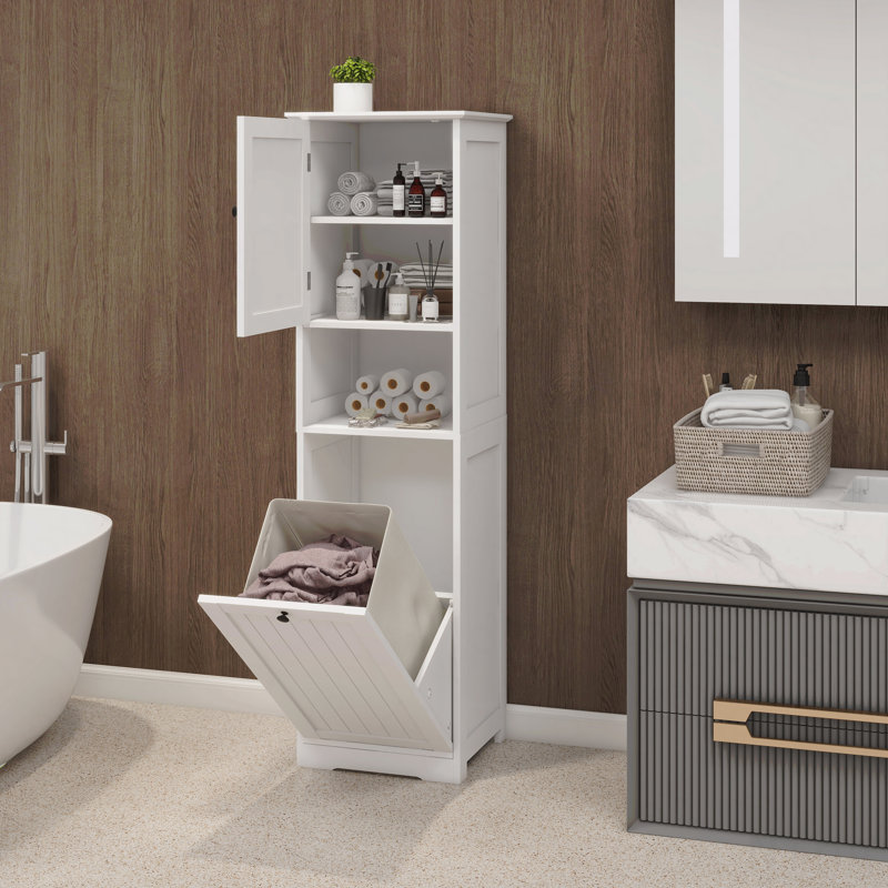 Armoire de trieur de linge inclinable à un compartiment et une porte