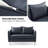 Eamor Modern 53" Upholstered Leather Loveseat-545787057