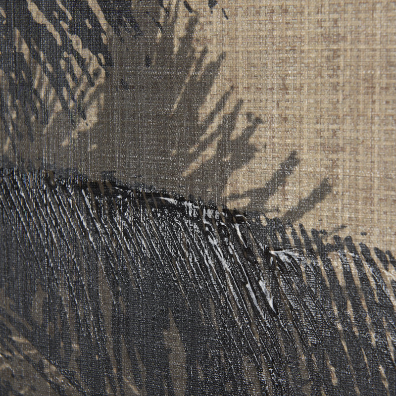 Toile texturée embellie à la main Palm Shadow II a, H 45 po x l 30 po x P 1,5 po