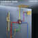 LED Shower Faucet System,12" & 6" Dual Shower Head with Rough-In Valve