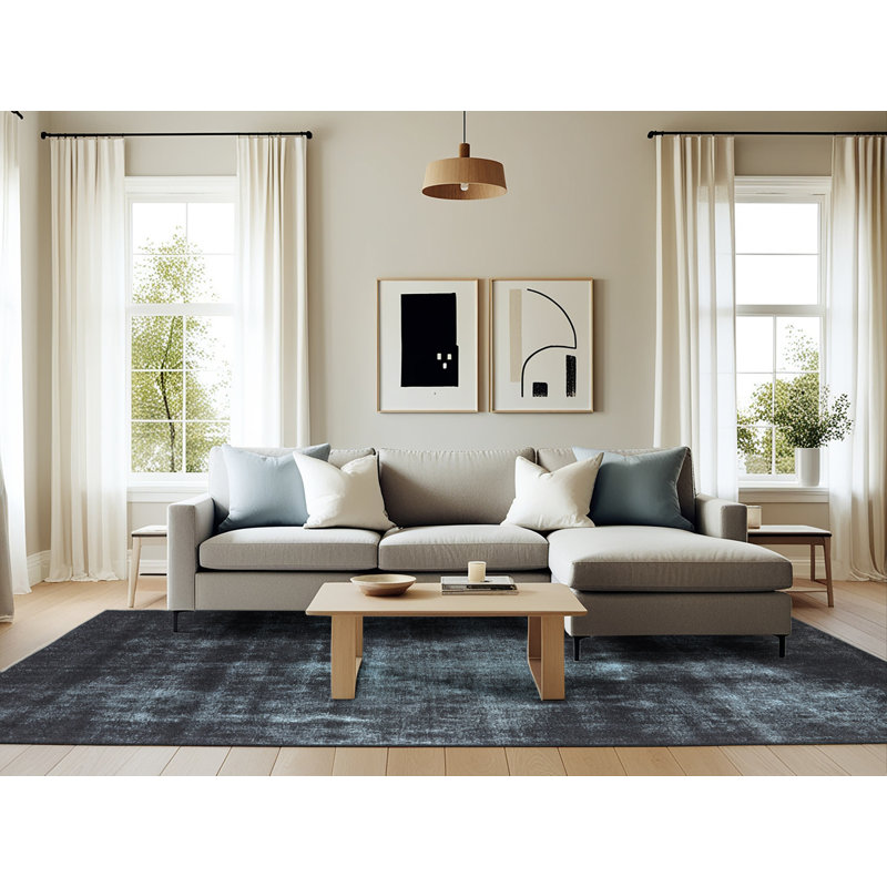 Tapis oriental noir Meister, Rectangle 6 pi x 9 pi