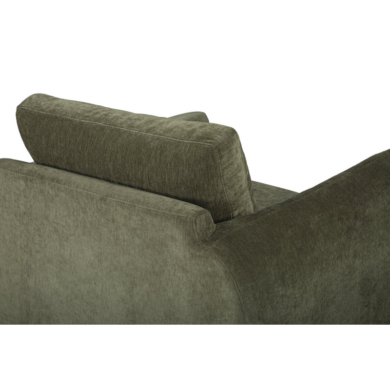 Fauteuil Leno, Chenille performance vert olive