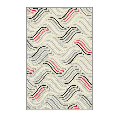 Soft Hall Carpet (2.6 x 4.9 ft), 100% Polyester, 0.3 in Pile Height | Antibacterial, Non-Slip Underside, 650 g/m² | Machine Washable, 3D Digital Print | Perfect for Living Room, Entryway & Bedroom Décor