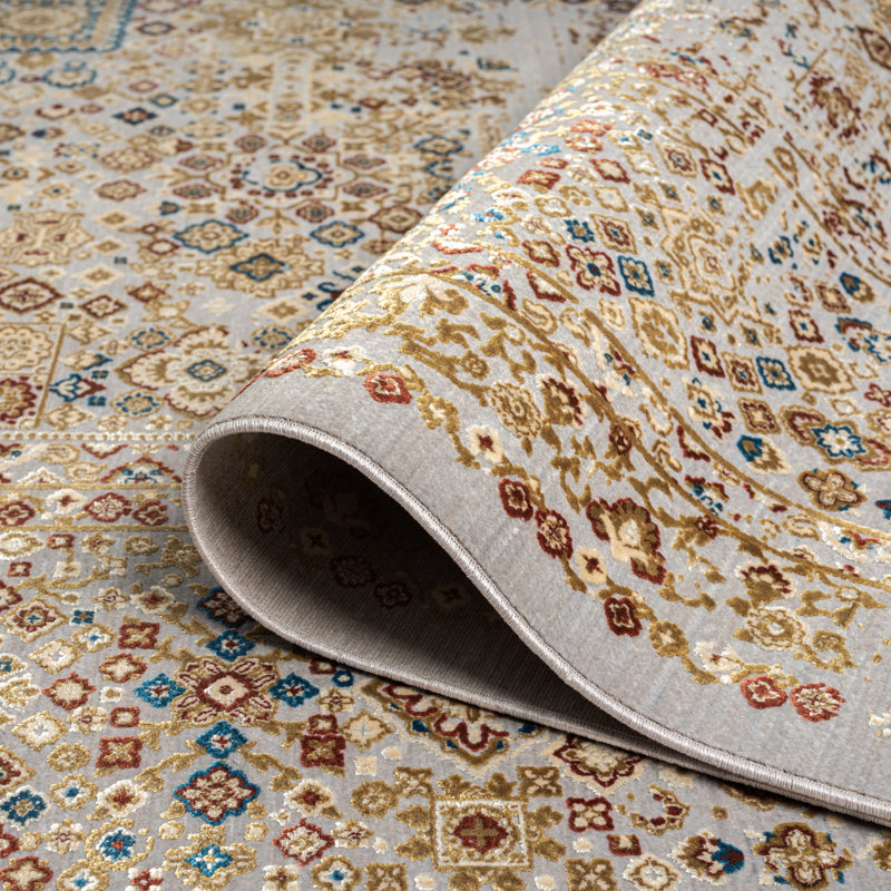 Lydian Area Rug in Gray, Rectangle 4' x 5'11"