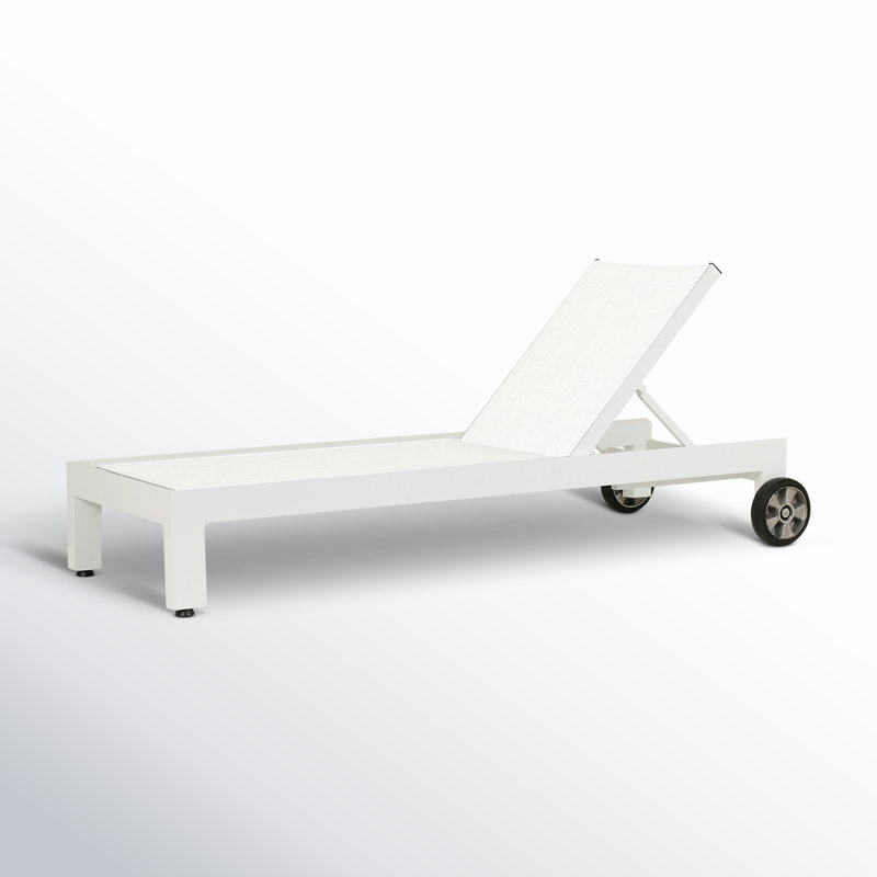 Camela Outdoor Metal Chaise Lounge