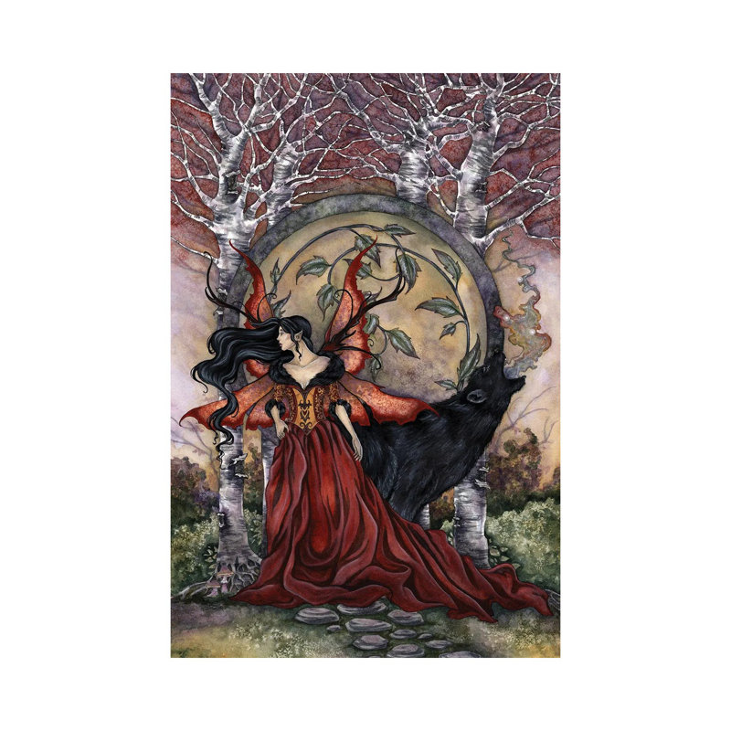 Beauty And The Beast by Amy Brown - Wrapped Canvas Print, 20.32 cm H x 30.48 cm W
