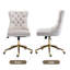 Chaise de bureau en velours et capitonnée-465846907