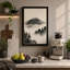 Mountain Above the Mist Japandi - Wrapped Canvas-56407630-56407635