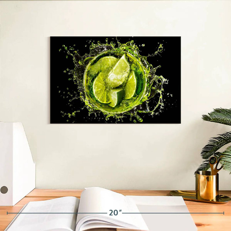 Yarlin Lime Cocktail Splash, H 8 po x l 12 po