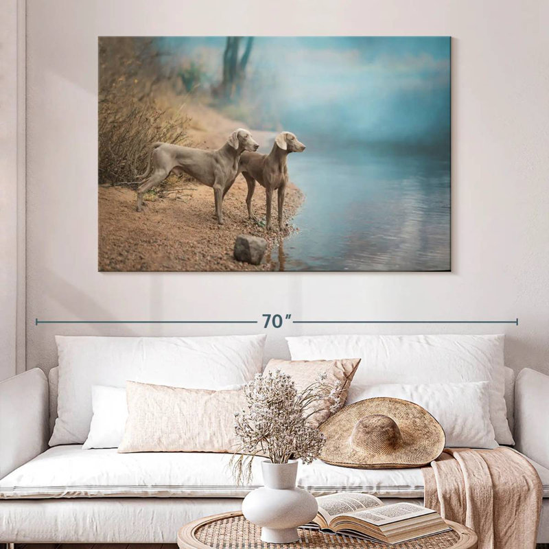 Brampt Weimaraner Dogs, 34" H x 51" W