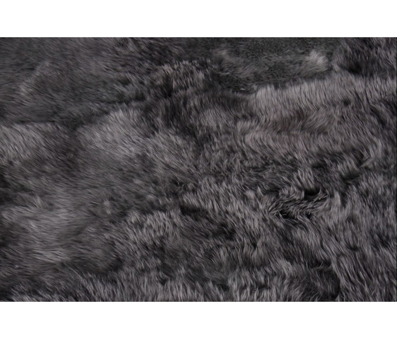 Sheepskin Area Rug in Dark Gray, Rectangle 13'6" x 17'6"