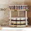 2-Tier Rotating Spice Rack, Lazy Susan Organiser, Circle Spice Rack for Kitchen Countertop