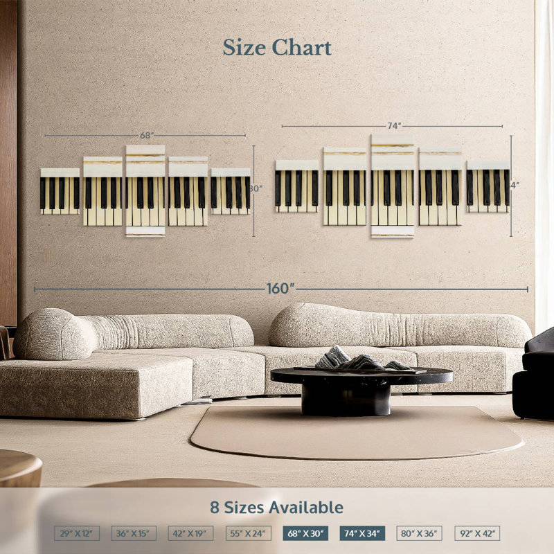 Vieux piano blanc, H 34 po x l 74 po