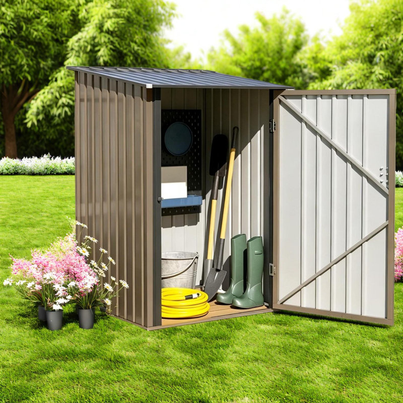 Lockable Storage Sheds, Galvanized Steel Compact Lean To For Home Yard