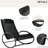 Porch Sunbathing Chair - Rocking Lounger. Black With Comfort Pillow & Airy Mesh. Stable Design. 40.54"X24.5"X34.5". Up To 265 Lbs Capacity Outdoor Sun Beach Breathable Fabric. Rocking. 40.54"L X