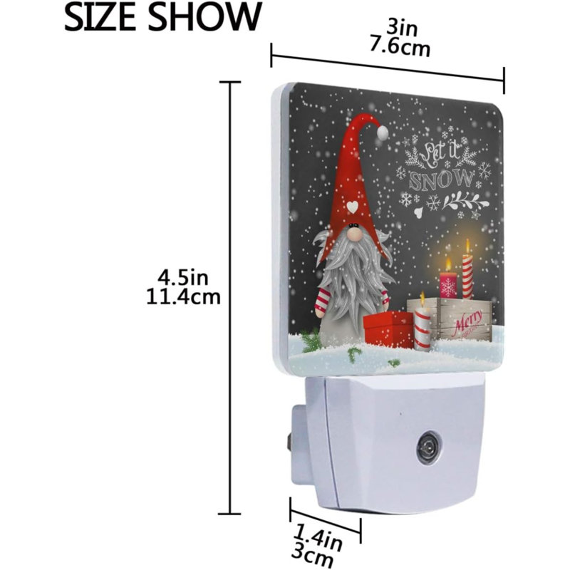Veilleuse gnome de Noël 2 lumières