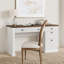 Rangement de bureau cannelé, bureau de direction moderne de 54 po avec station de charge, bureau d'écriture en bois avec classeur et tiroirs pour bureau, salon-1960220366