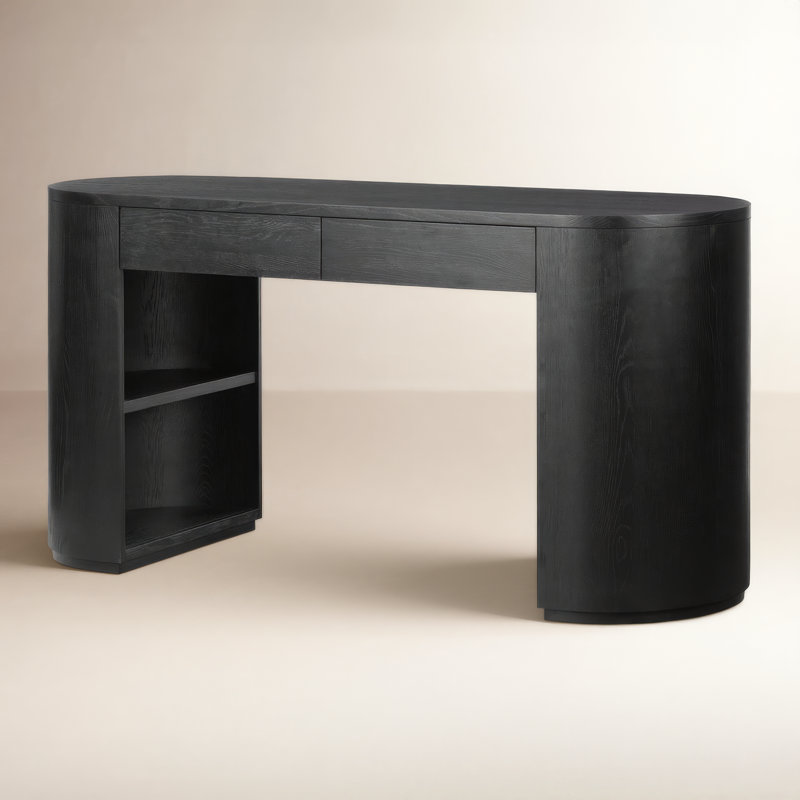 Pilar Writing Desk, Brushed Ebony