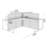 Easy Office 60W 4 Person L Shaped Benching Workstation - Reversible-115628061