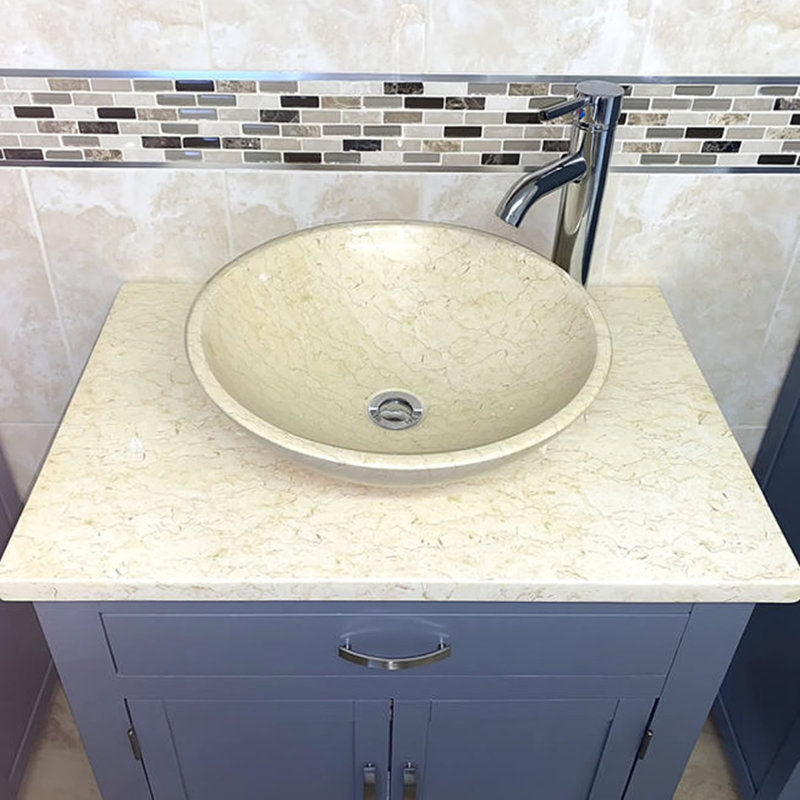 Biggleswade 750mm Single Bathroom Vanity with Vessel Stone Basin
