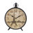 Rustic Analog Metal Tabletop Clock in Brown/Black/Blue