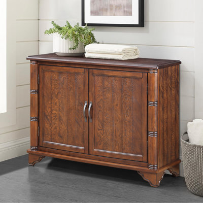 40" Hallway Cabinet With Removable & Adjustable Shelf - Retro Entryway Table Console. Solid Wood Construction, Spacious For Living Room, Foyer