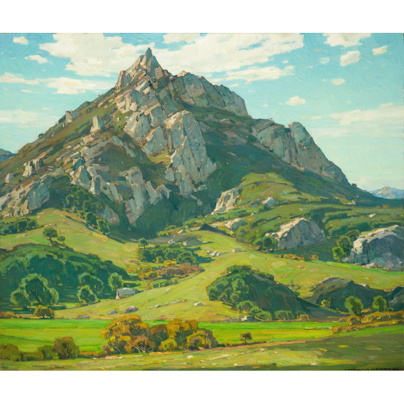 «Where Nature's God Hath Wrought William Wendt» par William Wendt - Art mural sur toile tendue avec châssis