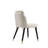 Estelle Modern Vegan Leather Upholstered Solid Wood Side Chair in Cream-507532440