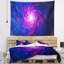 Tapisserie à spirales fractales bleues abstraites tourbillon-28495276