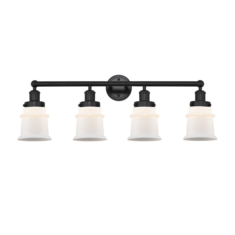 Cailen 4 - Light Dimmable Vanity Light, Matte Black, Matte White