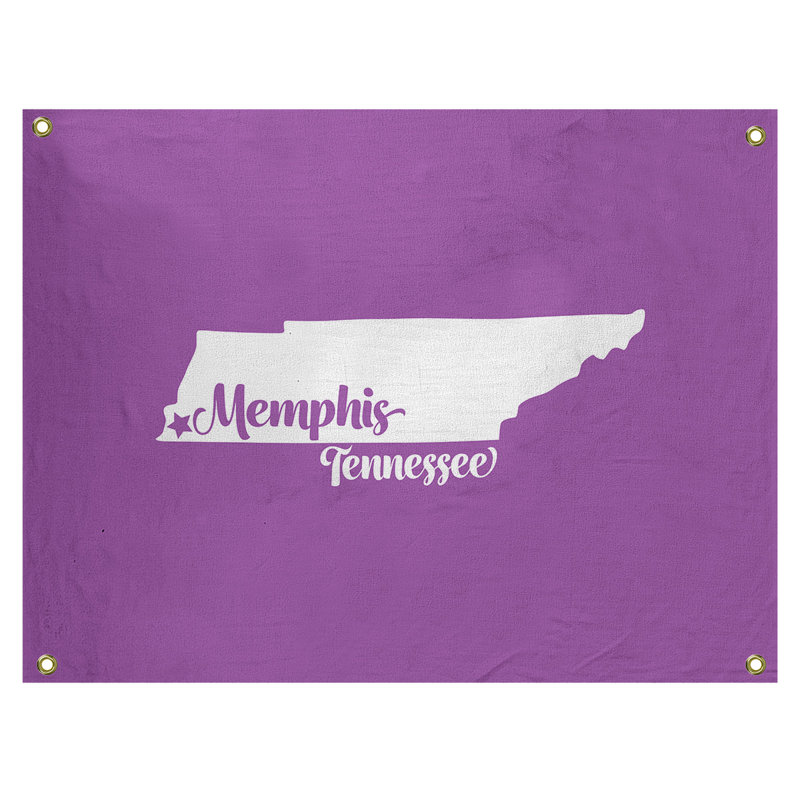 Tapisserie murale tennessee memphis, H 26 po x l 36 po, Violet
