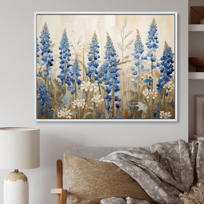 "Blue Bonnets Field Tranquility II", reproduction d'art sur toile