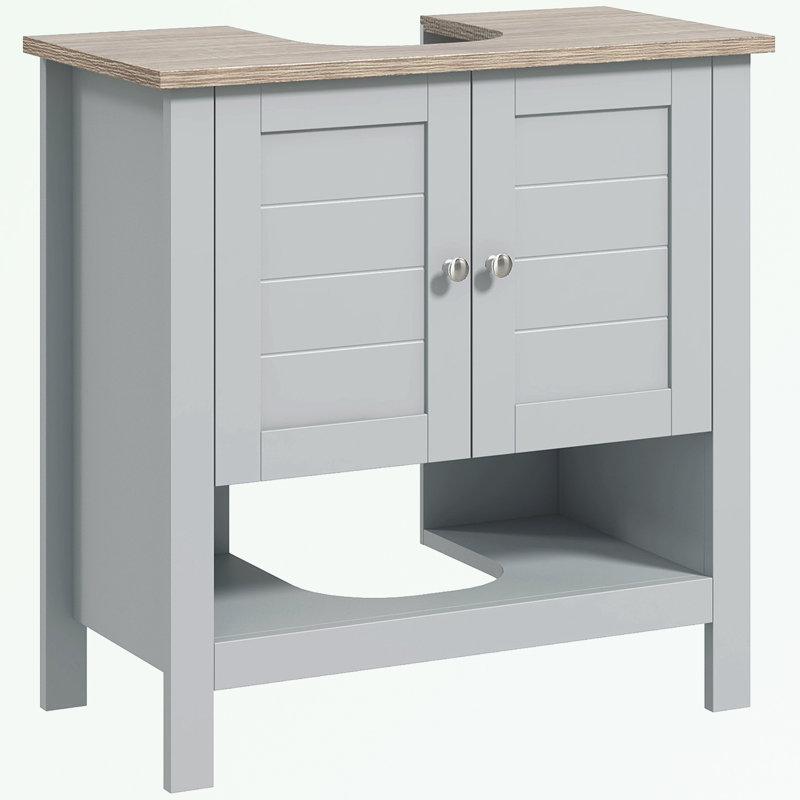 Bathroom Vanity with Adjustable Shelf and Open Bottom Shelf