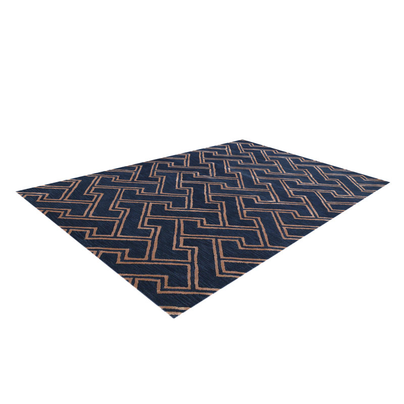 Stapple Geometric Hand Woven Area Rug, Rectangle 153 x 244cm