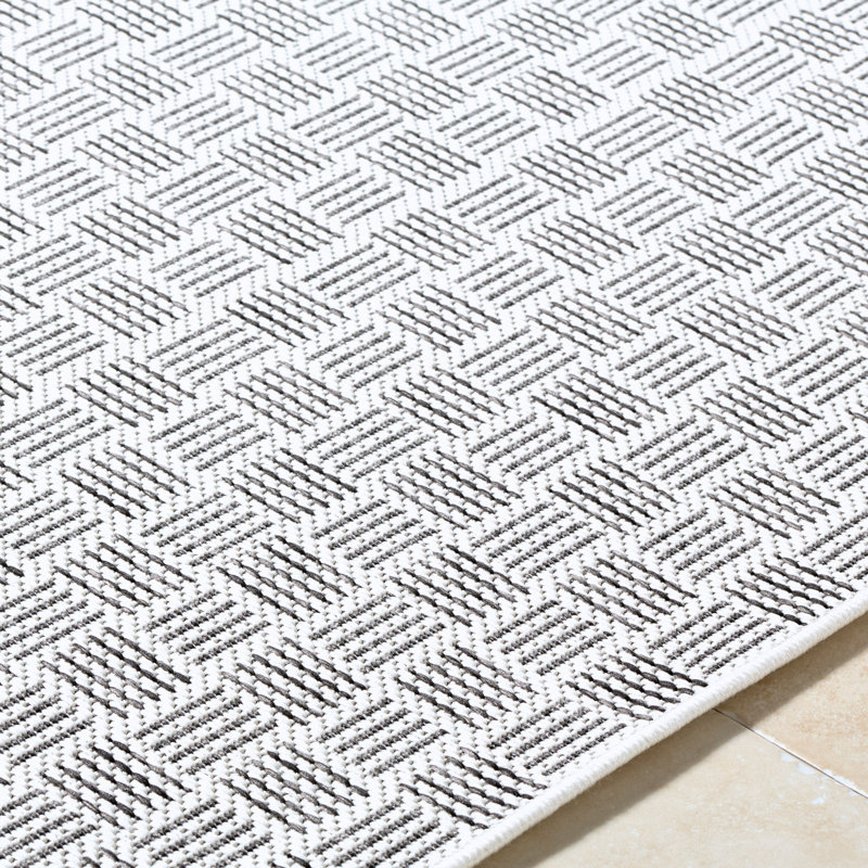 Galey Alix x Livabliss Westport Outdoor Machine Woven Rug, Runner 2'8" x 7'3", Ivory