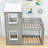 Twin Over Twin Bunk Bed With Safety Features And Roof-264706867