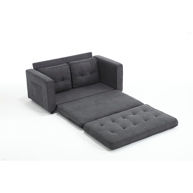Canapé à 3 volets, canapé-lit futon convertible, causeuse peu encombrante, canapé-lit escamotable pour le salon, tissu en velours