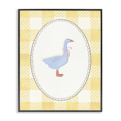 «Little Goose on Yellow Gingham», estampe numérique, design par The Paper Curator
