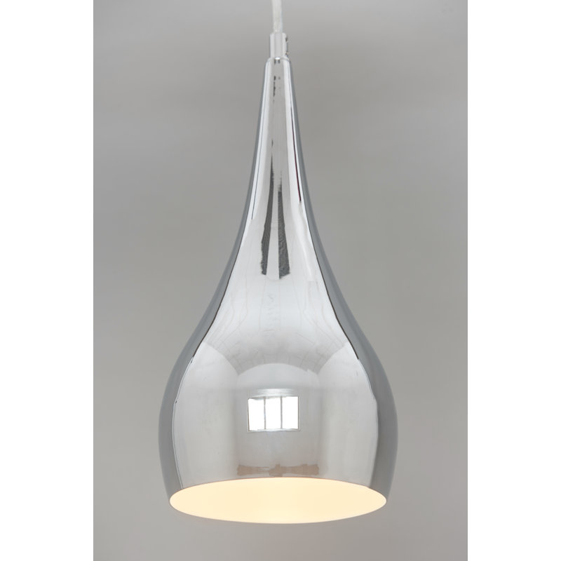 Driggers 1-Light Silver Chrome Teardrop Kitchen Pendant