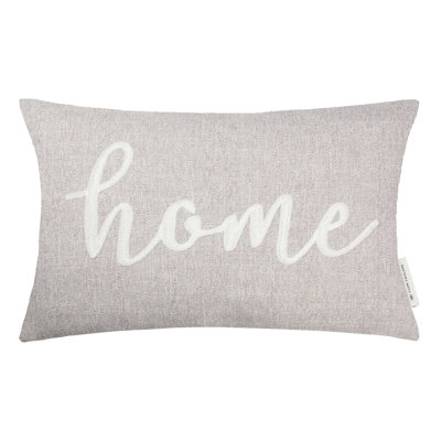Beige Rectangular Throw Cushion Cover