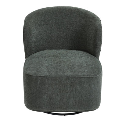 Upholstered Linen Swivel Lounge Chair