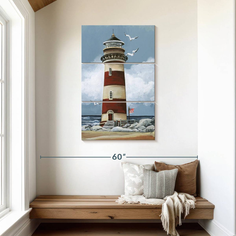 Phare rouge simple Aletra, H 45 po x l 28 po