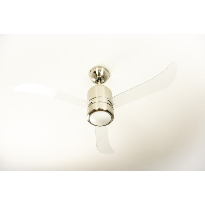 112cm Ceiling Fan with Light Kit, Clear